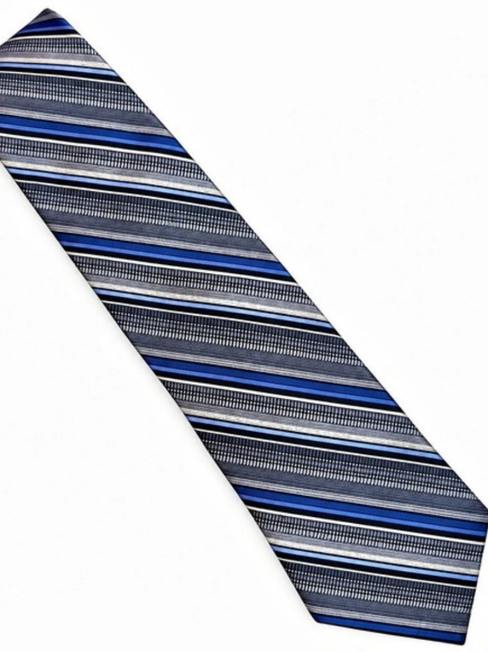 Striped Tie in Blue & Black Like New